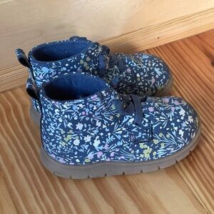 Toddler Floral Boots Sz 4
